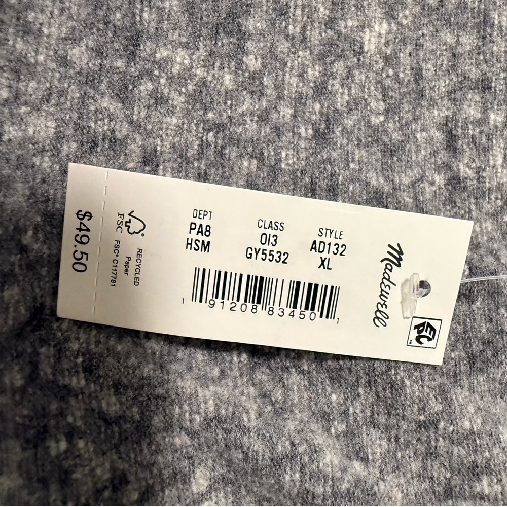 Madewell Wrap Thong Bodysuit in Heather Smoke XXL - Picture 3 of 8